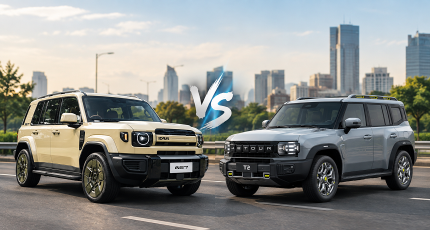 iCAUR V27 vs Jetour T2 i-DM | A Battle Between Two High-Tech SUVs