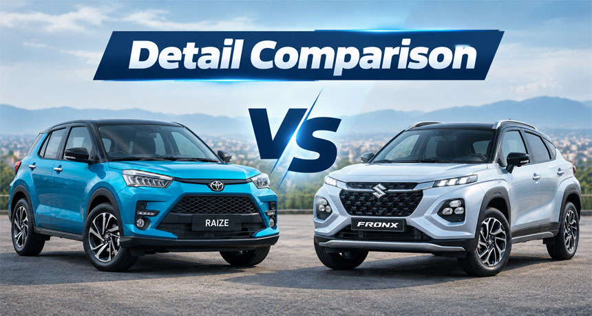 Toyota Raize vs Suzuki Fronx | Price & Specs Comparison